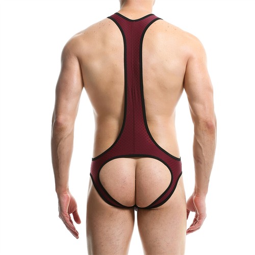 Mono body de una sola pieza con correa deportiva sin espalda de leotardo bolsa transparente para hombre - Imagen 10 de 59