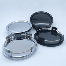 4x Universal 75mm Dia 4 Clips Car Wheel Tyre Center Hub Caps Cover Silver Black