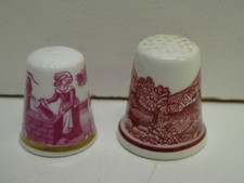 2 VINTAGE PORCELAIN THIMBLES - SPODE & ADAMS