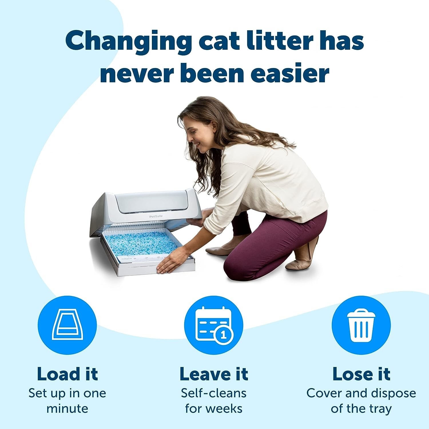 PetSafe ScoopFree Crystal Litter 3 Tray Refills, Lavender Crystals