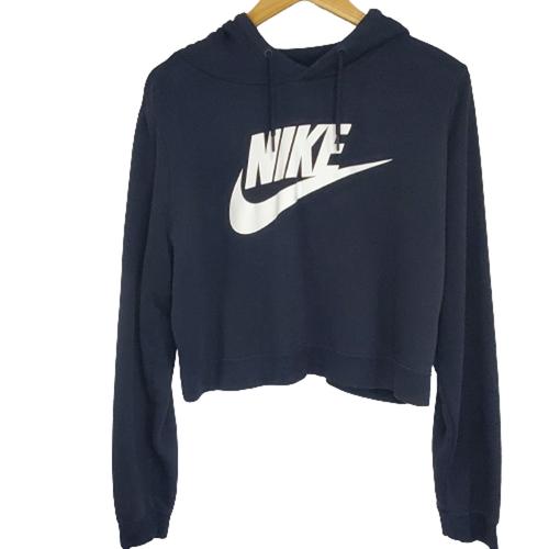 Nike Black Crop Sweatshirt Hoodie Size 