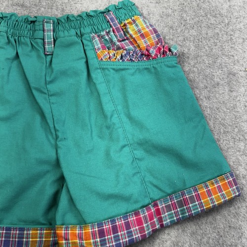 Vintage Little Levi Shorts Girls 6X Bright Colorful Ruffle Cuff Retro 90s - Picture 9 of 14
