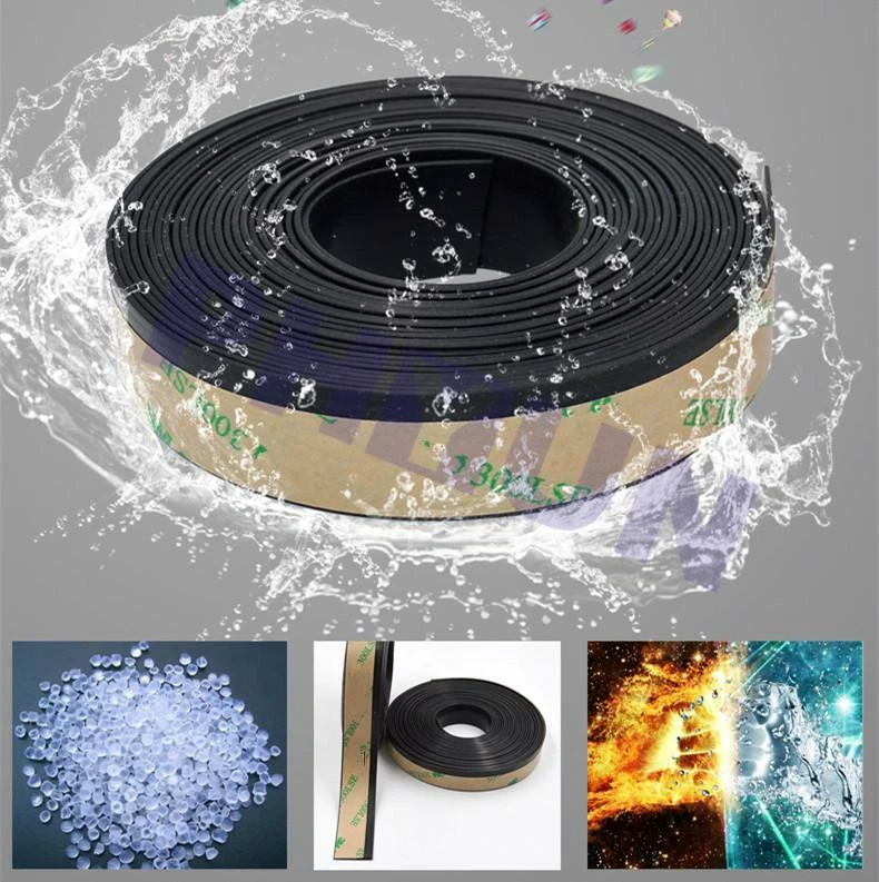 Tira universal universal para visera de lluvia sello de vidrio ventana puerta lateral coche goma 157"" x 0,6"" Foto 3 de 4