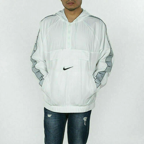 Men s Nike Swoosh Woven Logo Jacket Windbreaker CV9167 100 Size M