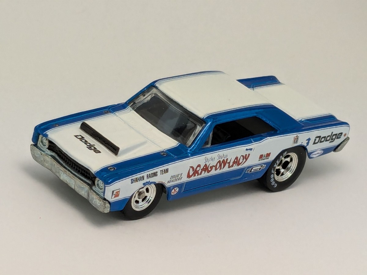 Hot Wheels Vintage Racing Shirley Shahan's 68 DODGE DART Drag-On
