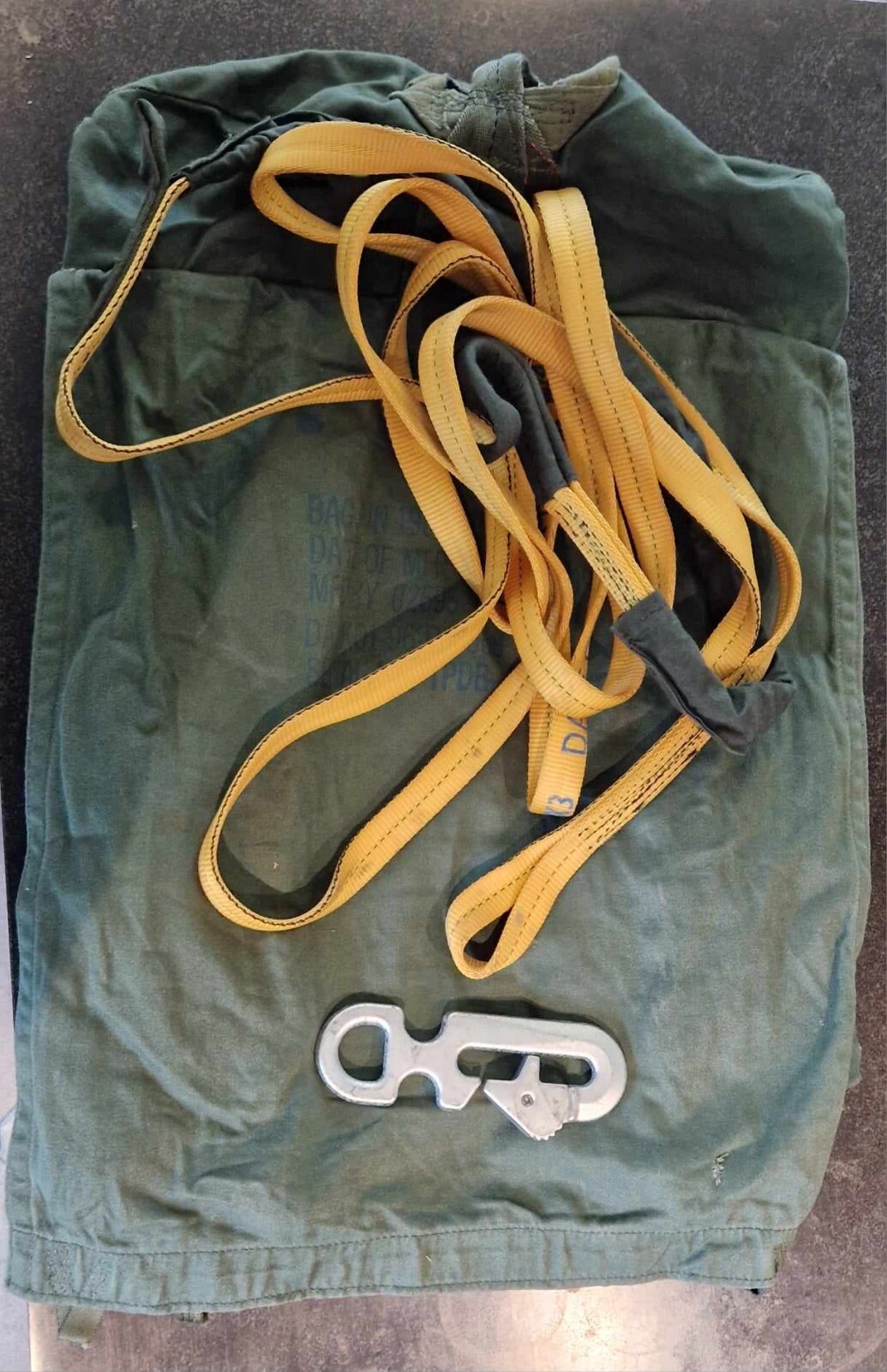 Static Line Parachuting Packing PARACHUTE DEPLOYMENT BAG + 14.5ft UNIVERSAL STATIC LINE + USL HOOK | eBay