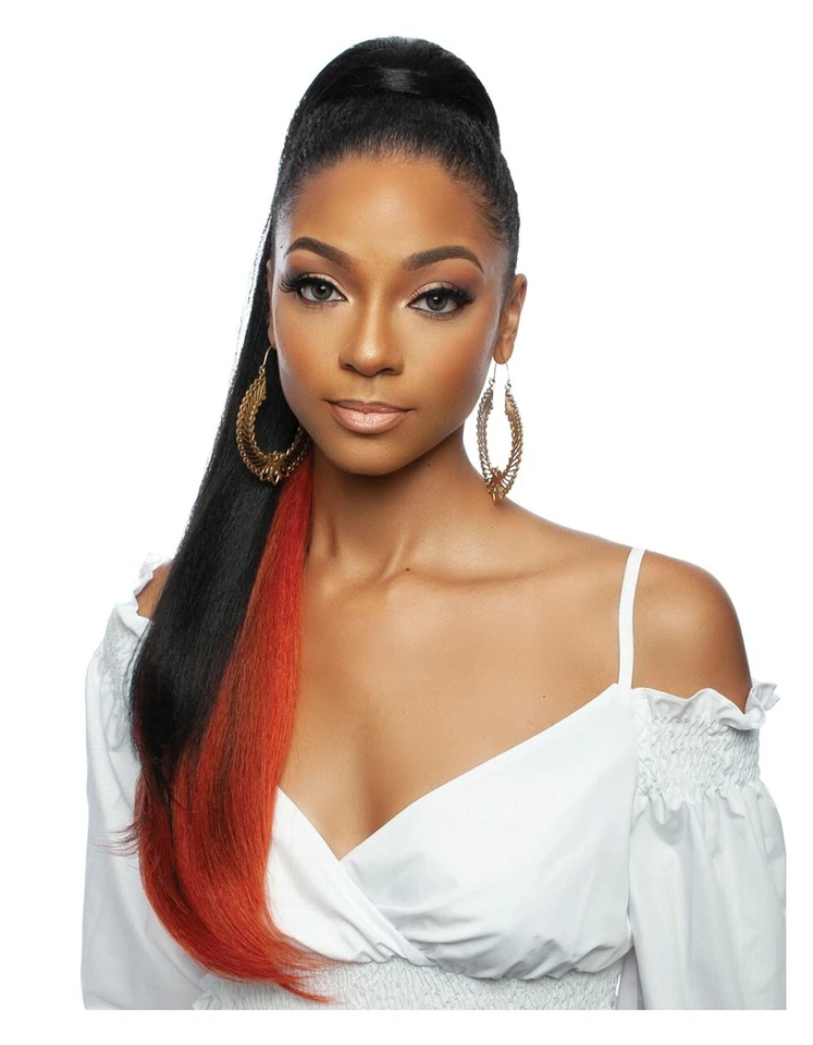 MANE CONCEPT BROWN SUGAR WRAP&TIE PONYTAIL - BSWNT10 LAYERED STRAIGHT 26" - Image 2 of 4
