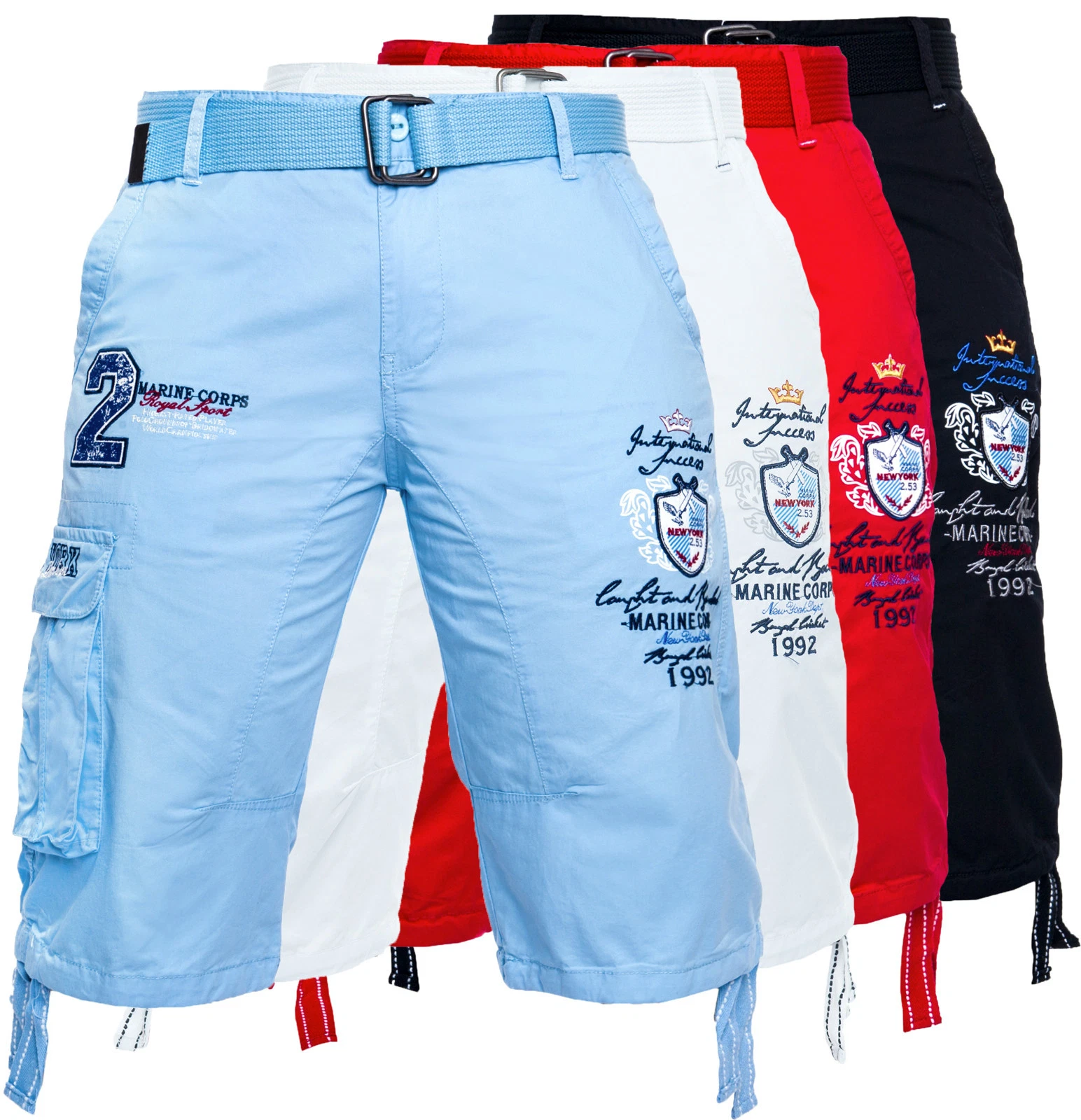 Men's shorts summer Bermuda short pants Royal Polo blue, red, white black H-034