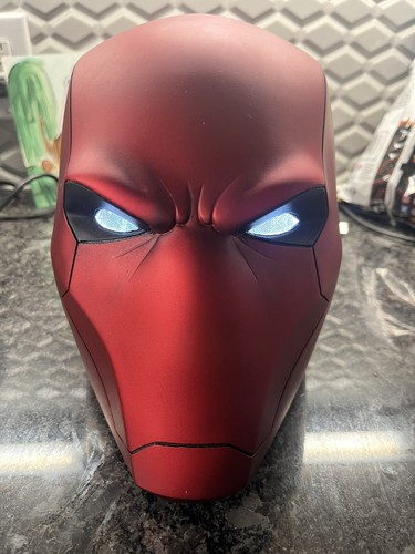 Red hood Helmet: With Light up Eyes! Cosplay Helmet