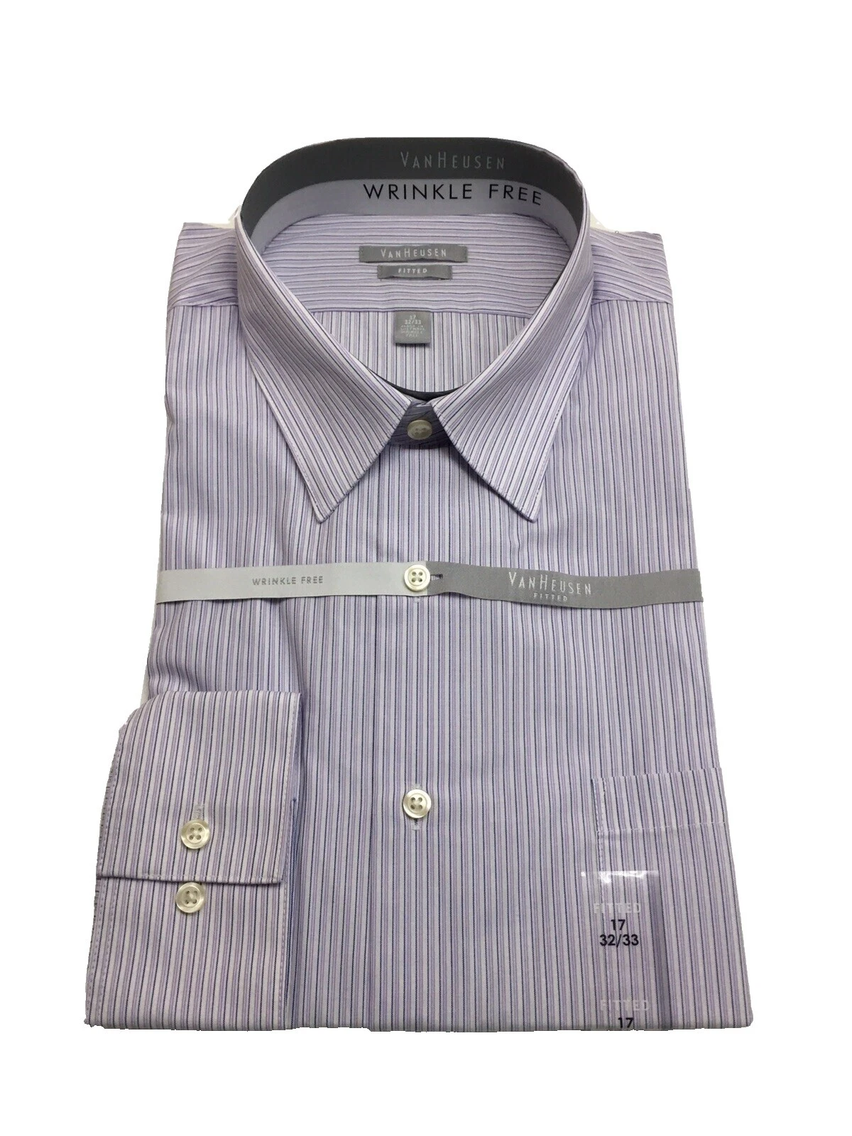 Van Heusen Cotton Blend Striped Dress Shirts for Men