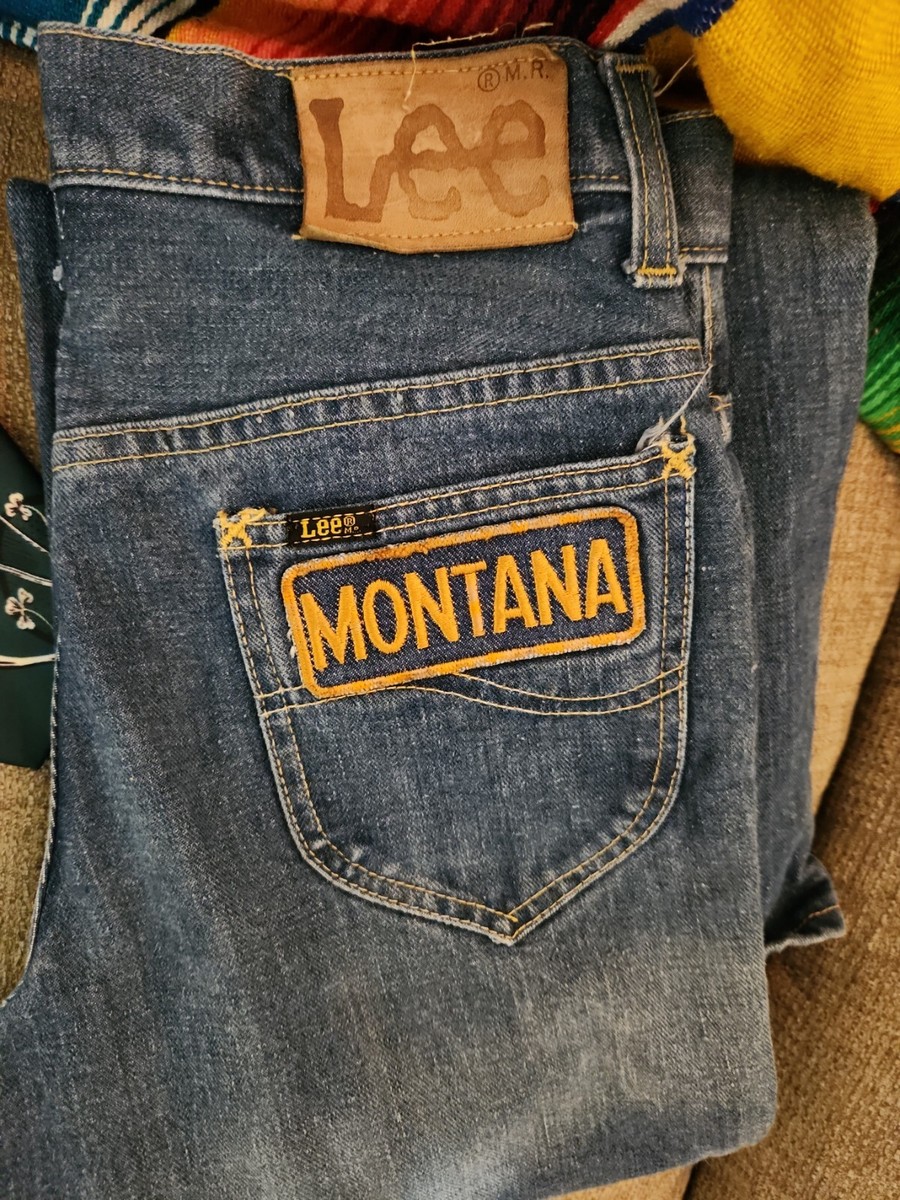 パンツ 70s~80s Lee 200-0341 boots cut denime vintage lee 200-0341 jeans denim montana patch 28 x 33 boot