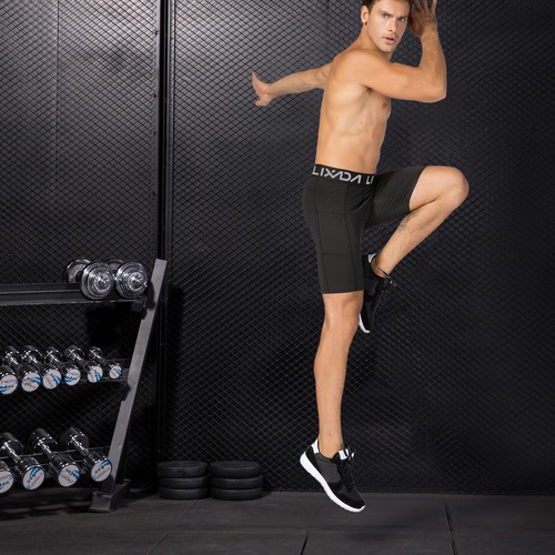 Lixada 3 Packs Men's Compression Shorts Moisture-Wicking and Breathable U8W0 - Picture 7 of 12
