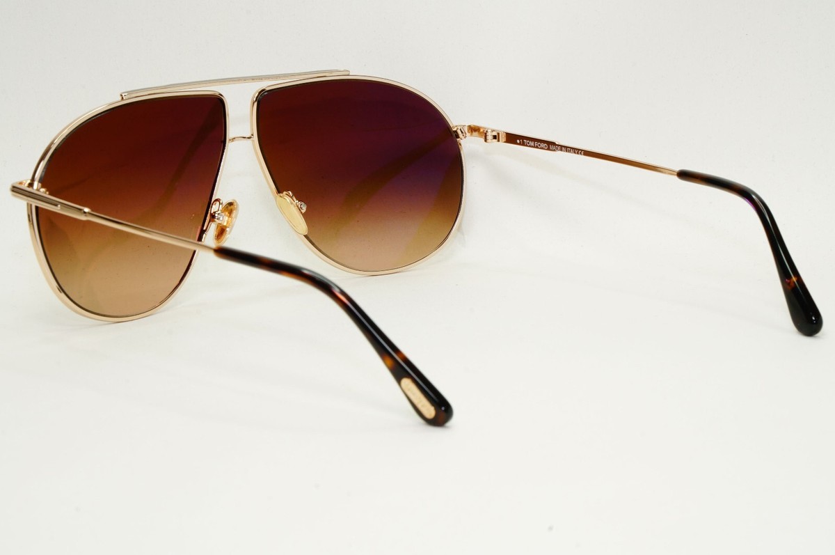 Tom Ford Sunglasses Riley-02 Gold Pilot Brown Gradient Metal