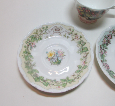 lot of 3 Royal Doulton Brambly Hedge Autumn tea cup, summer lot of 3 Royal Doulton Brambly Hedge Autumn tea cup, summer