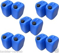 10 X 10 Liter Kanister Wasserkanister Trinkwasserkanister Lebensmittelecht Blau