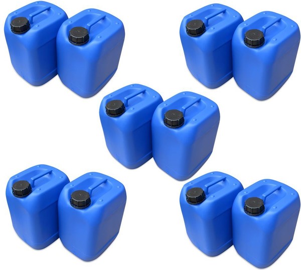 10 X 10 Liter Kanister Wasserkanister Trinkwasserkanister Lebensmittelecht Blau-image