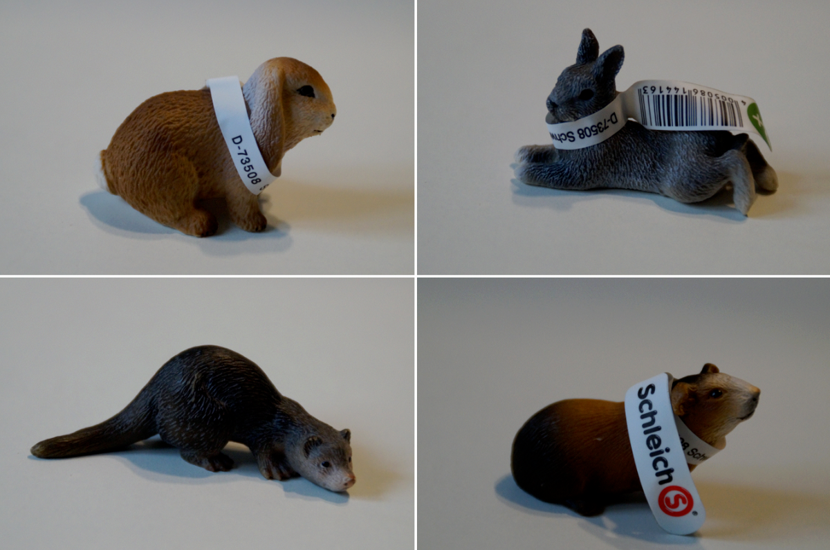 Schleich 14415-14418 Haustiere Kaninchen Frettchen Hase Tiere zur