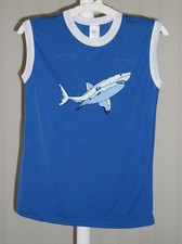Boys Pajama Top Sleep Top Sleeveless Shark NWOT 4