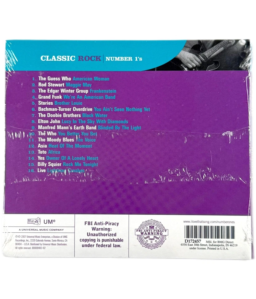 THE GUESS WHO Classic Rock Number Ones SEALED CD 2007 American Woman Stay Away - Image 2 of 2