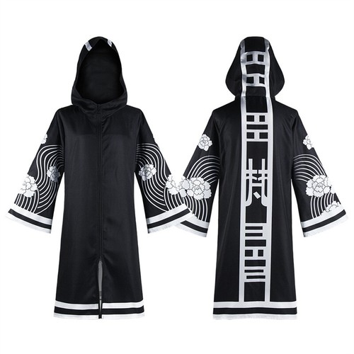 Tokyo Revengers Wakasa Cosplay Hoodie Robe Halloween Costume Black Coat Jacket