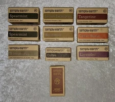 Lot Of 10 Mixed, Simply Earth 100 % Pure Essential Oils, 50% To 80% Full