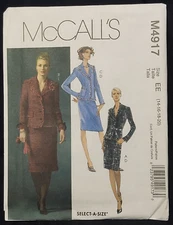 McCall's M4917 Sewing Pattern Lined Jacket & Skirt Misses & Petite 14-16-18-20