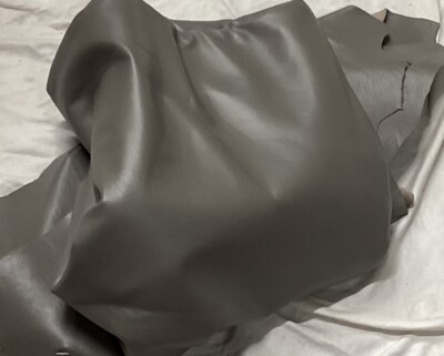 BR806  Leather Cowhide Upholstery Craft Fabric Gray Brahma