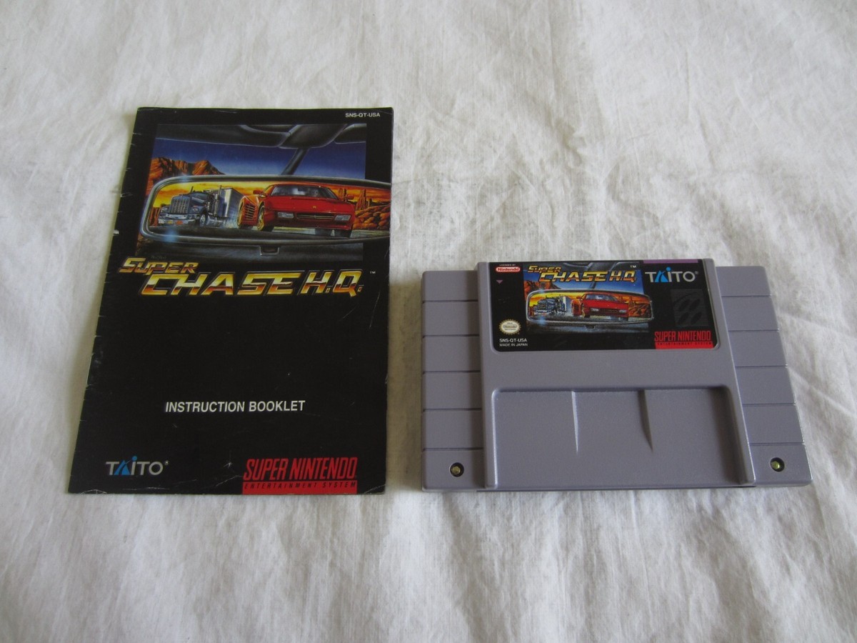 Super Chase (SNES) Super Nintendo Cartridge Manual 1993 Taito RARE