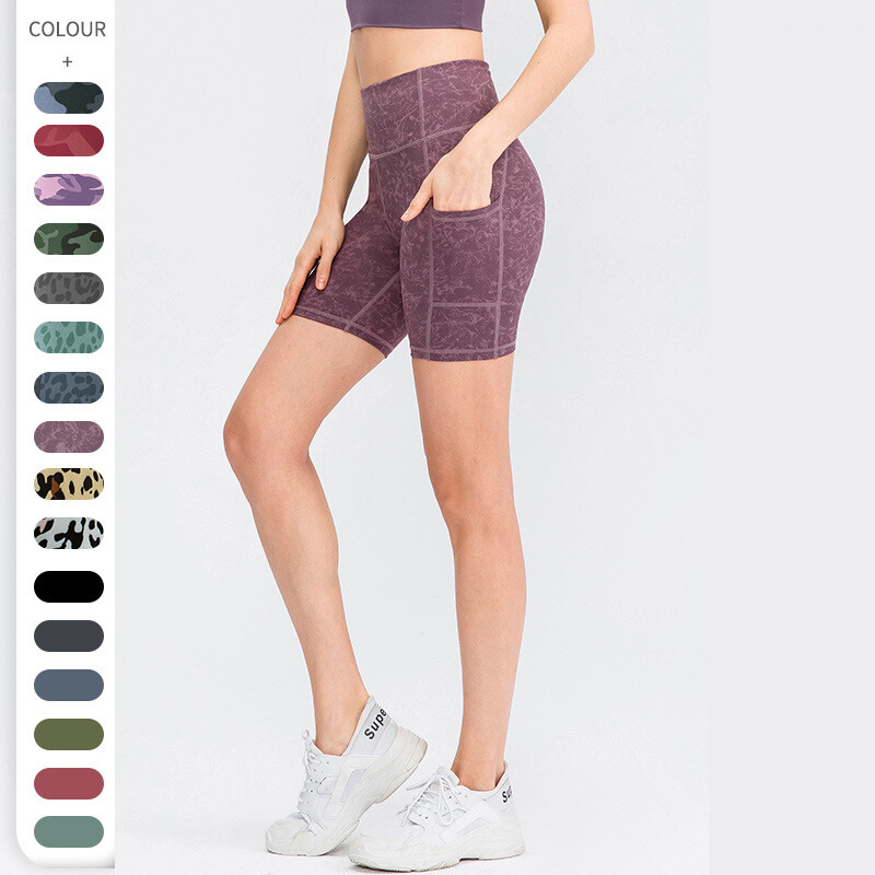 Women's Workout Running Yoga Skin Fit High Rise Compression Shorts w/Pocket  | eBay