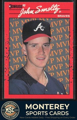 John Smoltz Tom Glavine Error 1990 Donruss Bonus MVP's #BC-12 Atlanta Braves