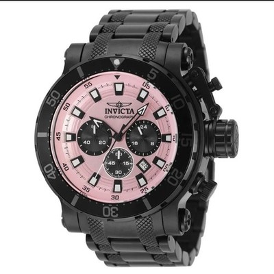 new 49228 Invicta Coalition Forces Night Hawk Pink Dial Men's Watch 52mm