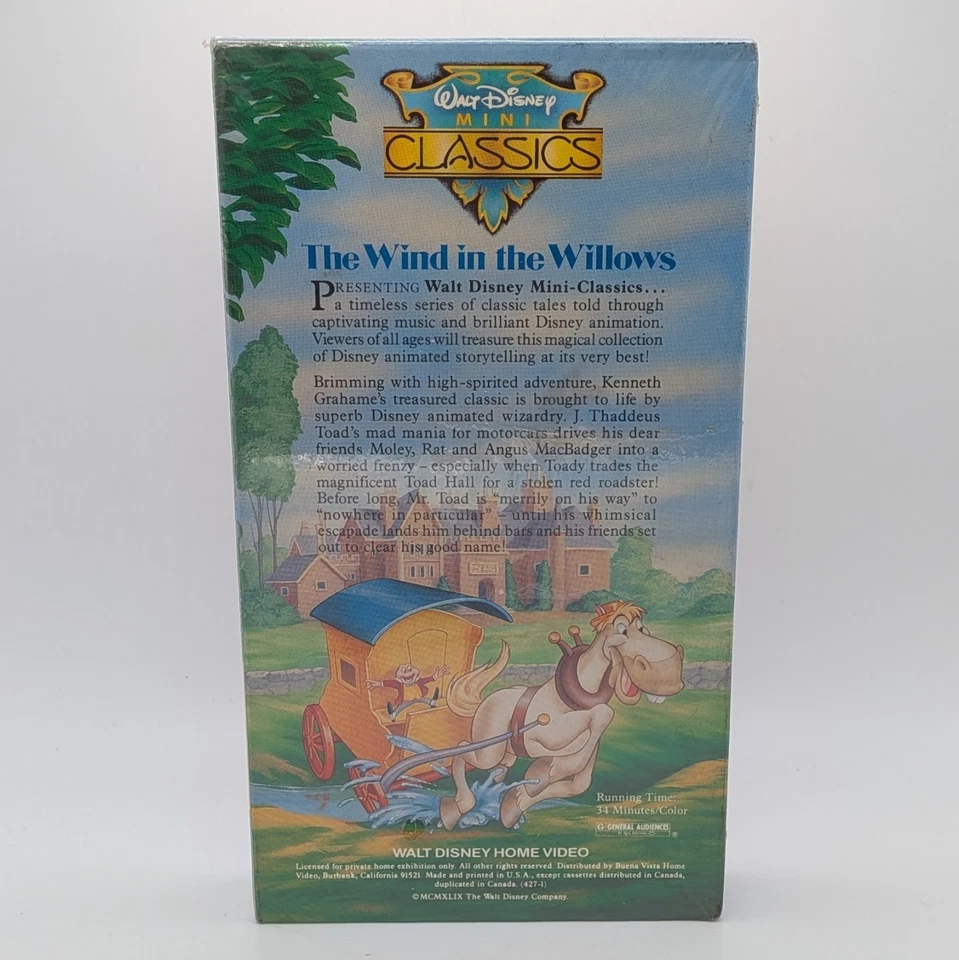 VHS Walt Disney Mini Classics BONGO & WIND IN THE WILLOWS Both NEW SEALED! 1990s - Image 3 of 4