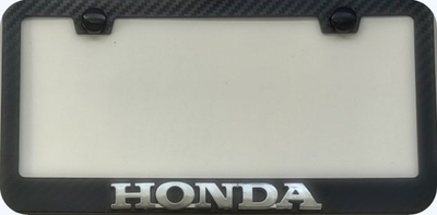 #ad #ad Honda 3d script simulated carbon fiber license plate frame holder $29.00