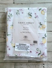 Laura Ashley Decorative Tablecloth Lemon Floral 120" x 60" Rectangular Polyester