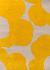 FINNISH MODERN MARIMEKKO "ISO UNIKKO" MAIJA ISOLA WOOL RUG YELLOW SIZES NEW