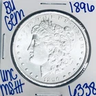1896 BU UNCIRCULATED MORGAN SILVER DOLLAR AUTHENTIC U.S. MINT FREE SHIPPING 6338