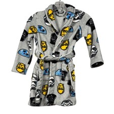 Kids Star Wars Fleece Robe Pajamas Darth Vader Stormtrooper R2D2 Size 6