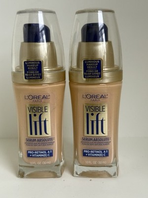 2 x L'Oreal Visible Lift Serum Absolute Foundation 144 LIGHT IVORY