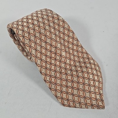 STEVE HARVEY Collection Seidenkrawatte rosa geometrisches Muster Handarbeit ONE SIZE
