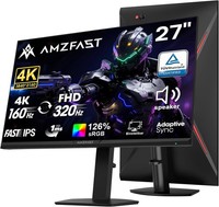 Amzfast 27 Zoll 4K Dual Modus Gaming Fast Ips Monitor, Uhd 160 Hz/Fhd 320 Hz