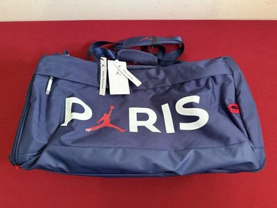 Nike Jordan PSG Paris Saint Germain Navy Blue Duffel Travel Gym Bag Size Medium