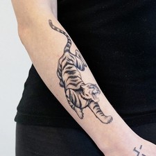 temporary tattoo - Tiger approx. 5" long