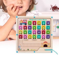Magnetic Alphabet Maze Board Montessori Toy Fine Motor Skill Abc Letter Words