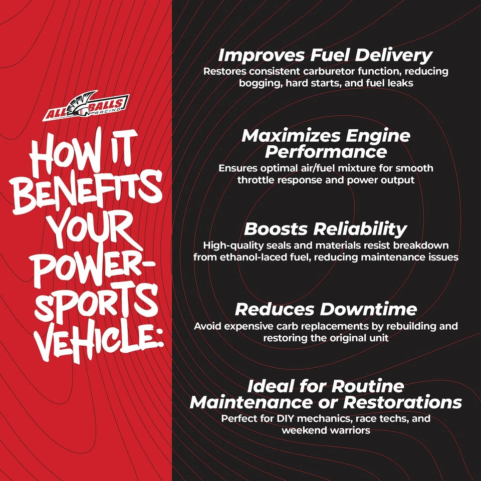 All Balls Carburetor Kit For Arctic Cat 400 DVX 2004-2008; 26-1071 Foto 4 de 4
