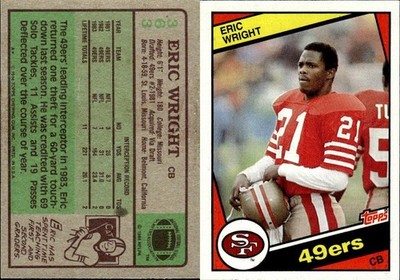 1984 Topps #363 Eric Wright RC ROOKIE NMMT