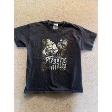 Flogging Molly Tshirt Women’s Youth Cut Large Irish Punk Ships