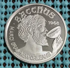 2022 Krewe of BACCHUS / King- Josh Duhamel  .999 FINE SILVER Mardi Gras Doubloon