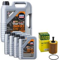 MotoröL Set 4200 5W-30 Liqui Moly 9 Liter + ÖLfilter FüR Vw Touareg 2.5 R5 Tdi
