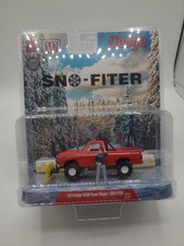 M2 Machines 74 Dodge Snow Plow Truck W200 Power Wagon-sno-fitter R10 164