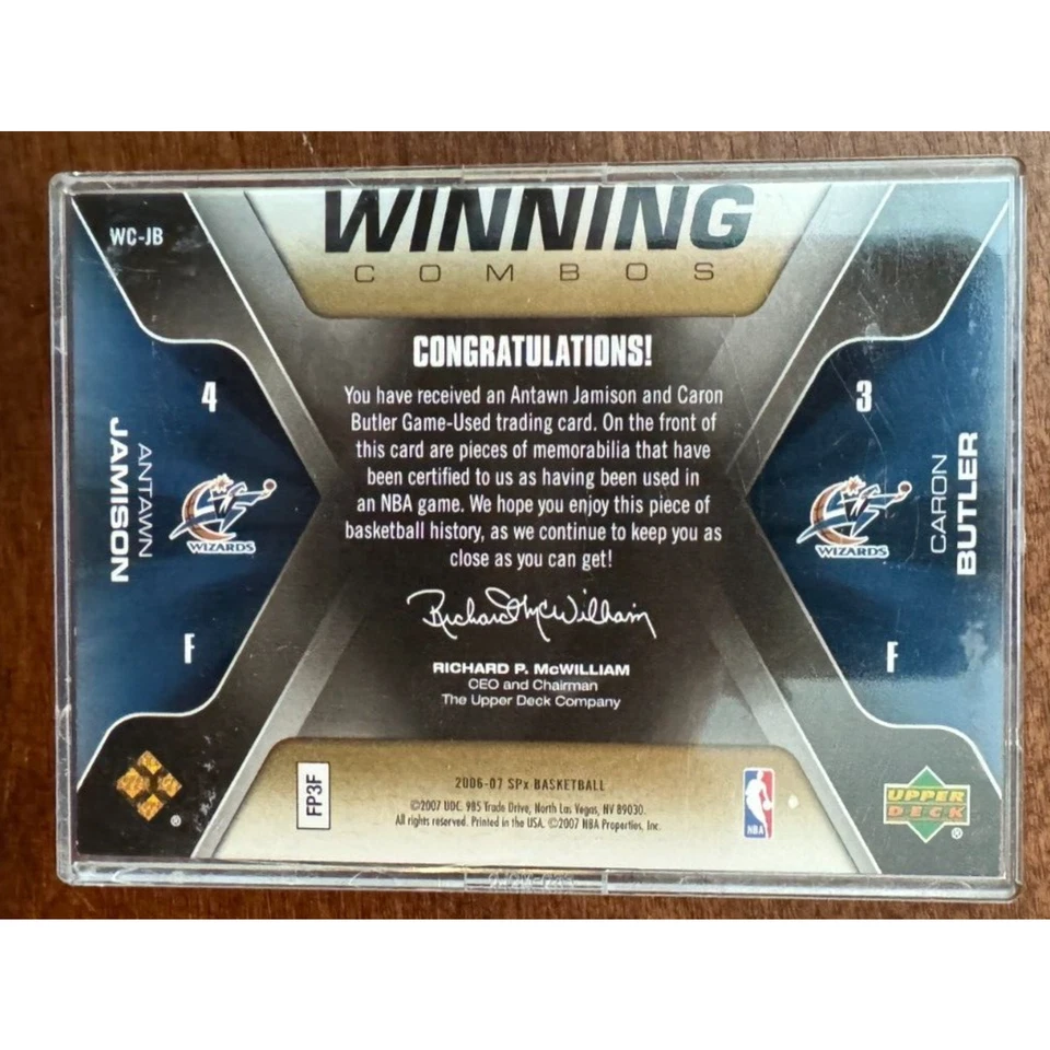 2006-07 Upper Deck Winning Combos Antawn Jamison Caron Butler #WC-JB - Image 2 of 2